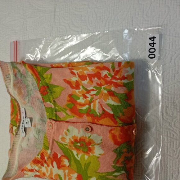 Isaac Mizrahi Live Floral Cardigan Sweater Button Sz 1X 100% Cotton Lightweight - Picture 10 of 10